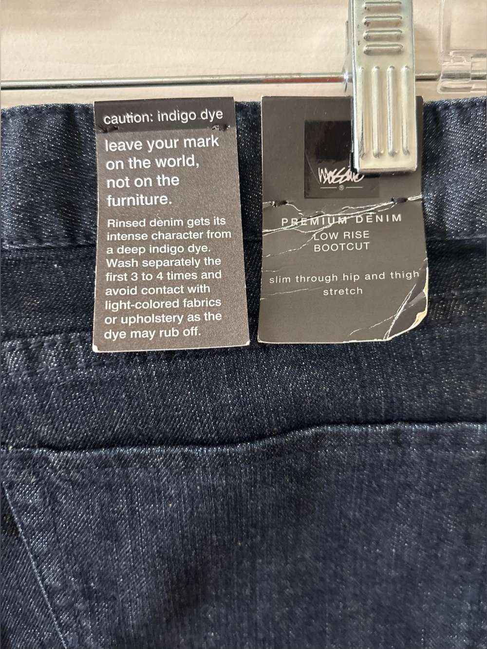 Women Mossimo Dark Wash Blue Bootcut Jeans NWT SZ 10 - Picture 6 of 8